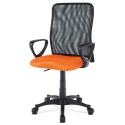 Autronic - kancelárska stolička, látka MESH oranžová / čierna - KA-B047 ORA