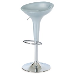 Autronic - barová stolička, plast strieborný/chróm - AUB-9002 SIL