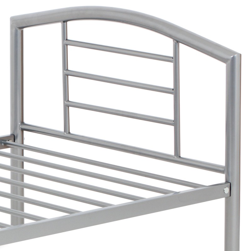 Autronic - postel jednolôžková 90x200 cm, kovová sivý lesk - BED-1900 SIL