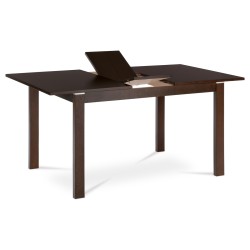 Autronic - Jedálenský stôl rozkladací 120+30x80x74 cm, doska MDF, dyha, nohy masív, orech - BT-6777 WAL