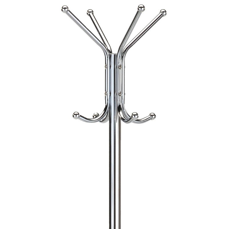 Autronic - Vešiak stojanový, výška 182 cm, kovová konštrukcia, lesklý chróm, nosnosť 10 kg - 80001-06B CR