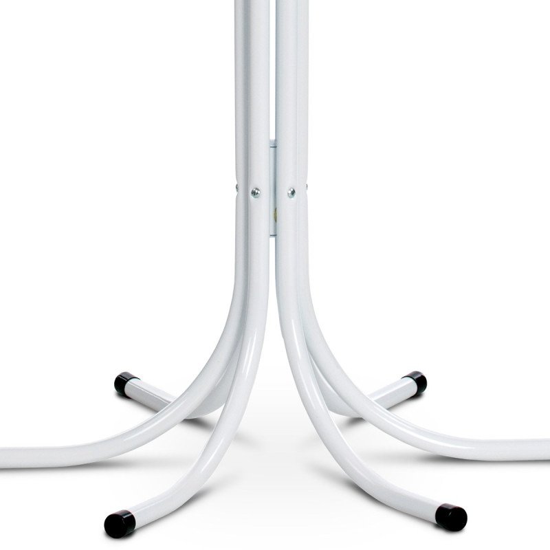 Autronic - Vešiak stojanový, kovová konštrukcia, biely matný lak, výška 188 cm, nosnosť 12 kg - 83707-06 WT