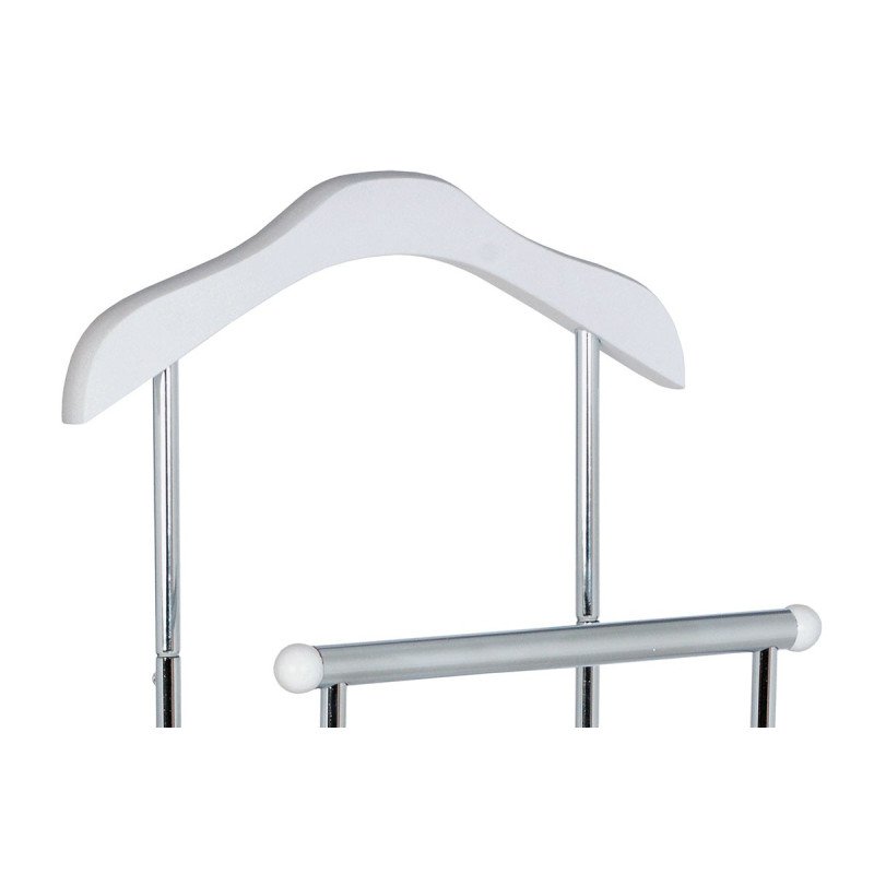 Autronic - Nemý sluha, výška 108 cm, MDF - biely matný lak, kov - chróm, nosnosť 5 kg - 84444 WT