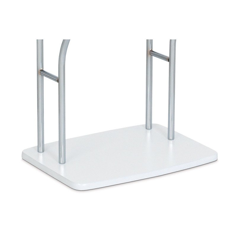 Autronic - Nemý sluha, výška 108 cm, MDF - biely matný lak, kov - chróm, nosnosť 5 kg - 84444 WT