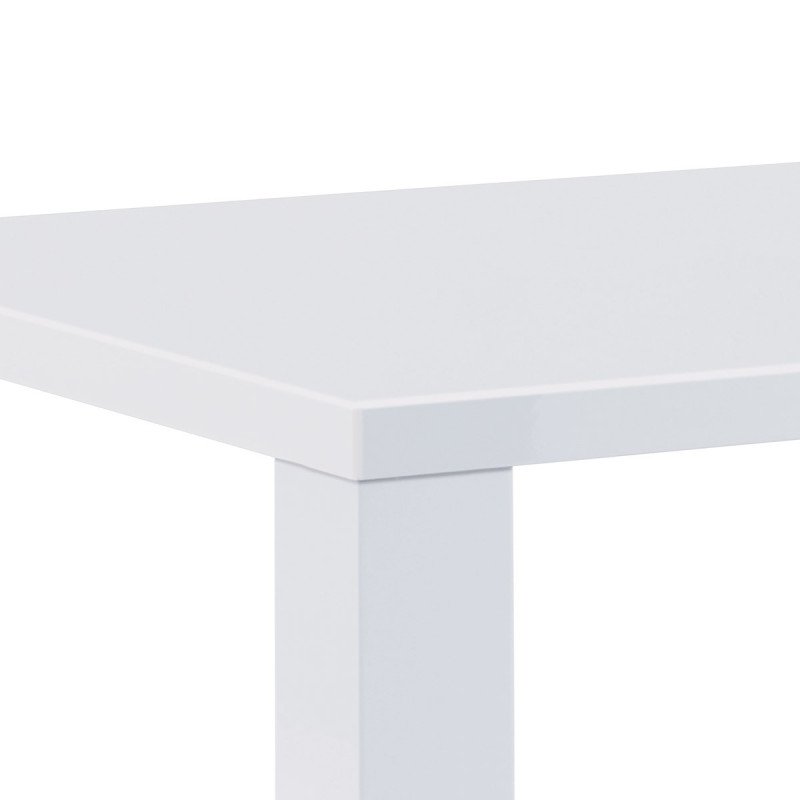 Autronic - jedálenský stôl 135x80x76cm, vysoký lesk biely - AT-3007 WT