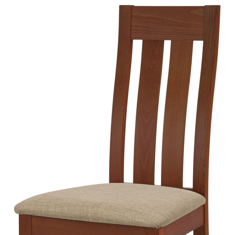 Autronic - jedálenská stolička, čerešňa/látka béžová - BC-2602 TR3
