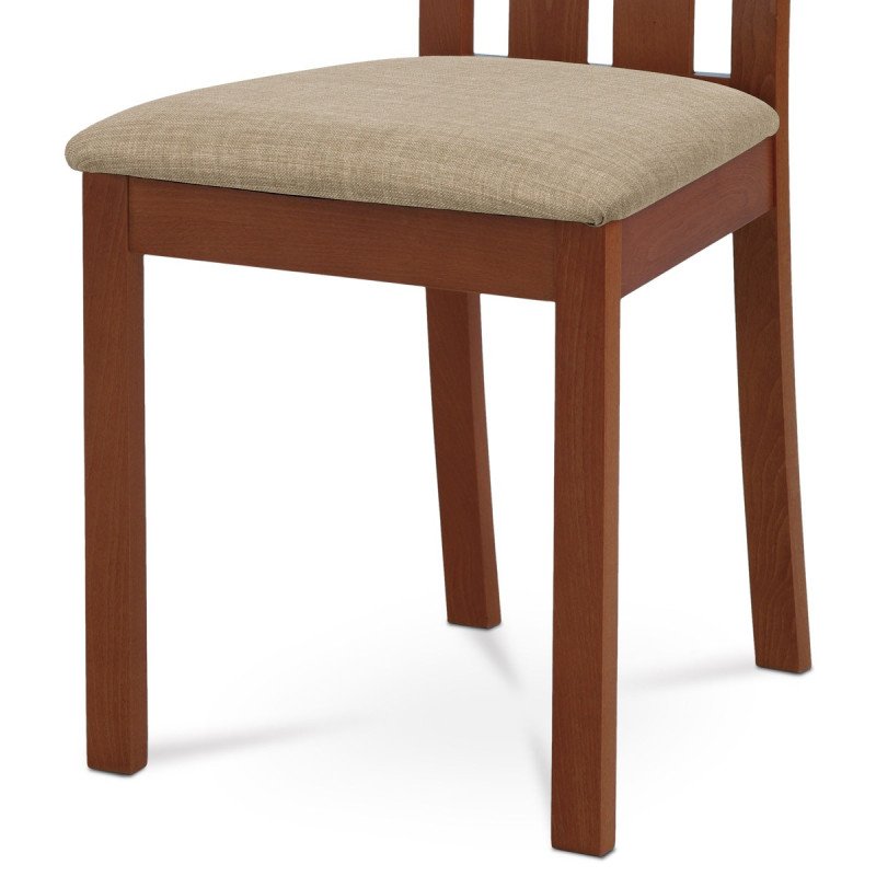 Autronic - jedálenská stolička, čerešňa/látka béžová - BC-2602 TR3
