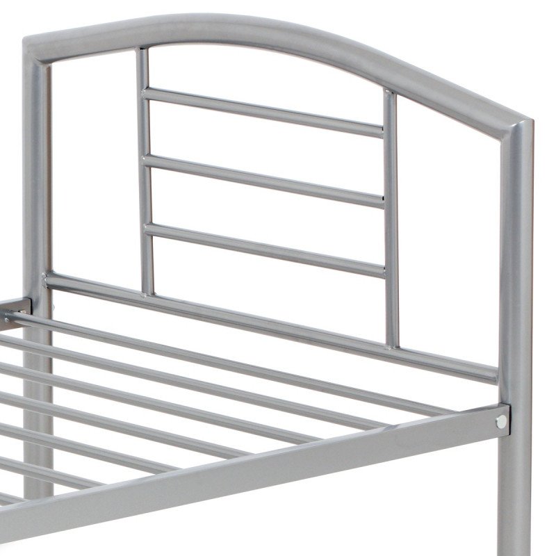Autronic - postel jednolôžková 90x200 cm, kovová sivý lesk - BED-1900 SIL