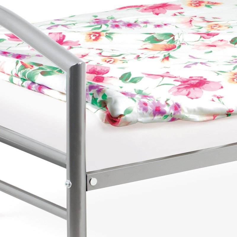 Autronic - postel jednolôžková 90x200 cm, kovová sivý lesk - BED-1900 SIL