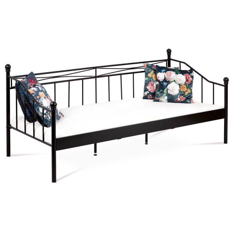 Autronic - posteľ jednolôžková 90x200, kov čierny matný - BED-1905 BK