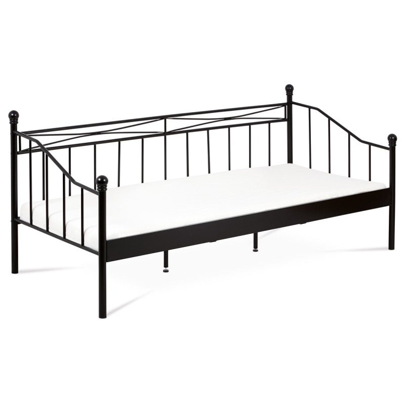 Autronic - posteľ jednolôžková 90x200, kov čierny matný - BED-1905 BK