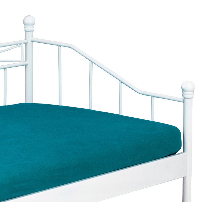 Autronic - posteľ jednolôžková 90x200, kovová konštrukcia, biely matný lak - BED-1905 WT