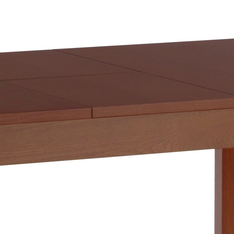 Autronic - Jedálenský stôl rozkladací 120+30x80x74 cm, doska MDF, dyha, nohy masív, tmavá čerešňa - BT-6777 TR3