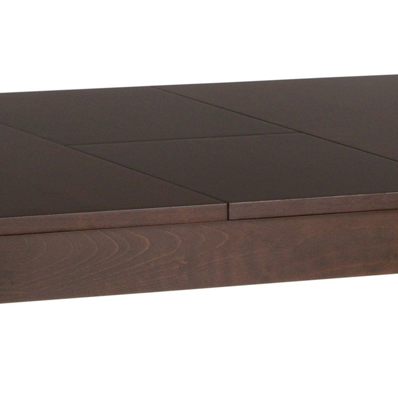 Autronic - Jedálenský stôl rozkladací 120+30x80x74 cm, doska MDF, dyha, nohy masív, orech - BT-6777 WAL