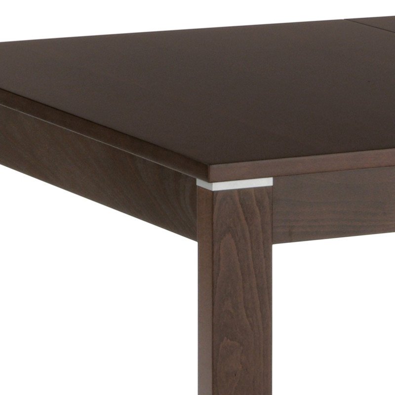 Autronic - Jedálenský stôl rozkladací 120+30x80x74 cm, doska MDF, dyha, nohy masív, orech - BT-6777 WAL