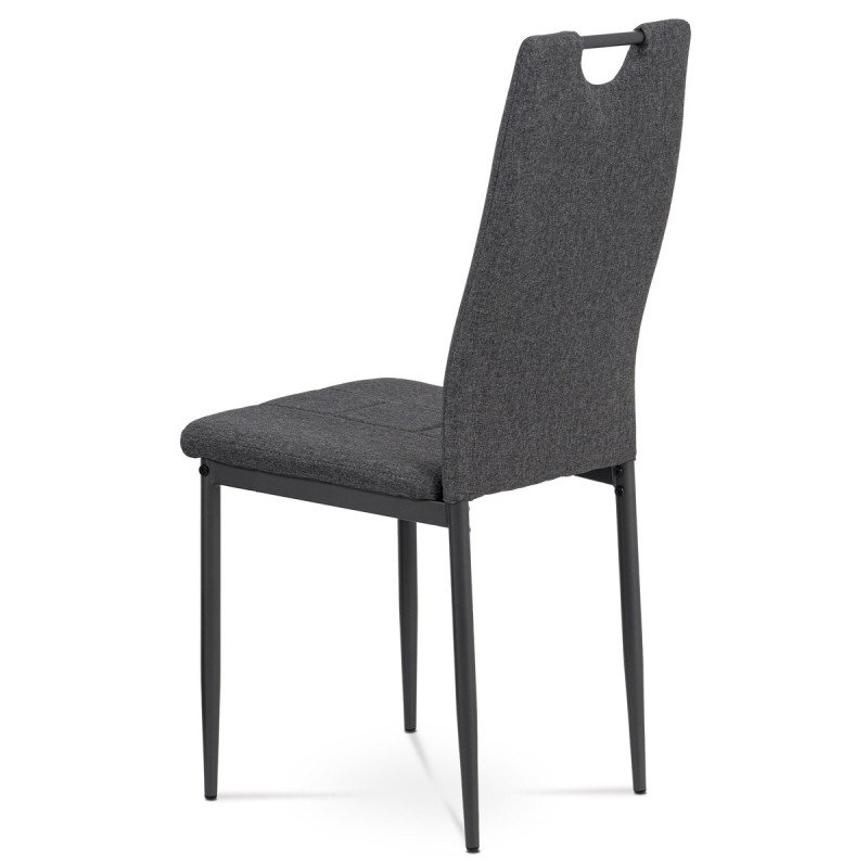 Autronic - jedálenská stolička	, sivá látka, antracit kov mat - DCL-391 GREY2