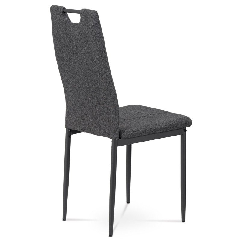 Autronic - jedálenská stolička	, sivá látka, antracit kov mat - DCL-391 GREY2
