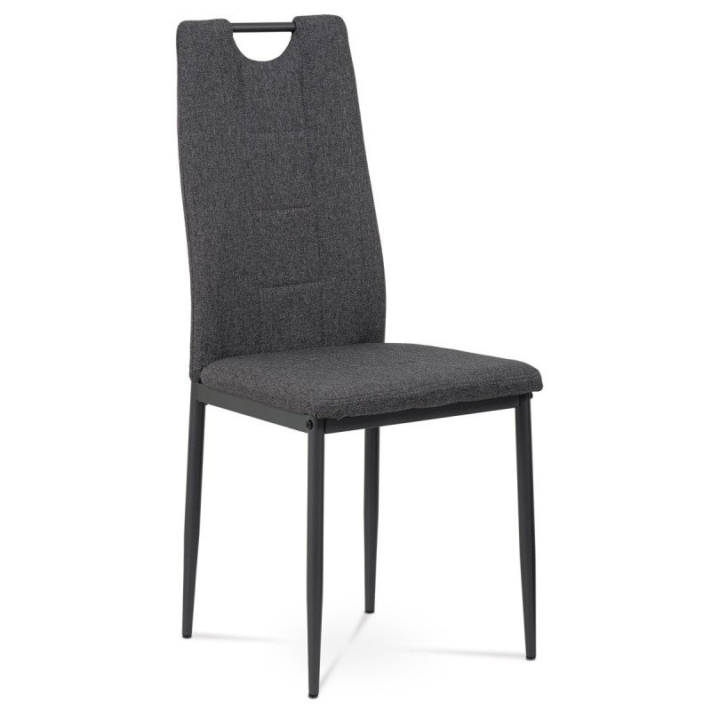 Autronic - jedálenská stolička	, sivá látka, antracit kov mat - DCL-391 GREY2