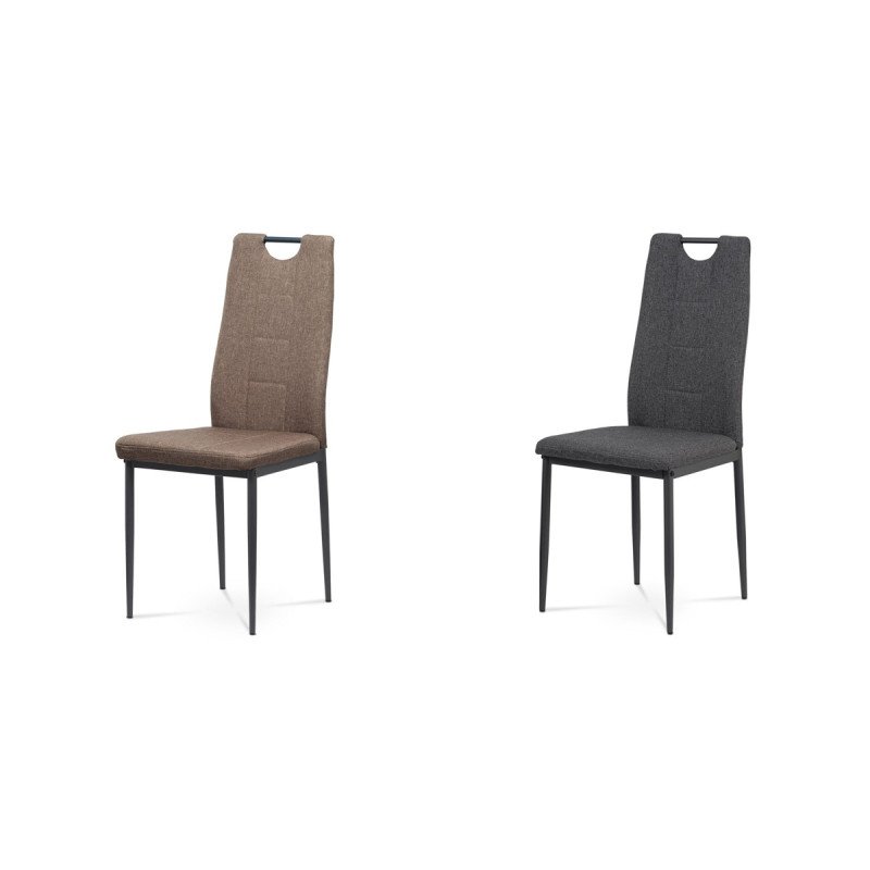 Autronic - jedálenská stolička	, sivá látka, antracit kov mat - DCL-391 GREY2