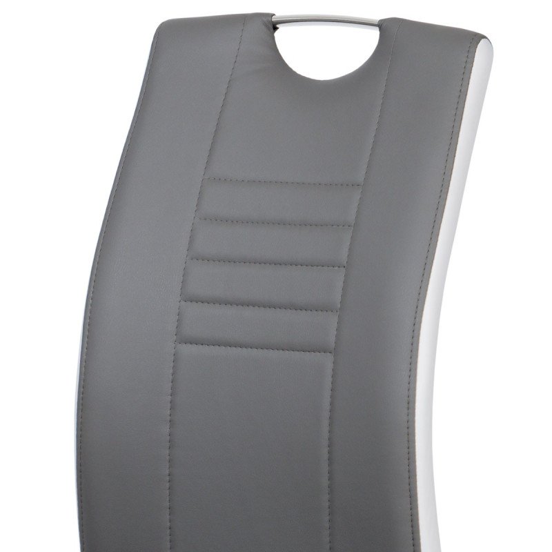 Autronic - jedálenská stolička, koženka sivá, chróm - DCL-406 GREY