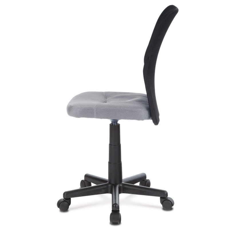 Autronic - kancelárska stolička, sivá mesh, plastový kríž, sieťovina čierna - KA-2325 GREY