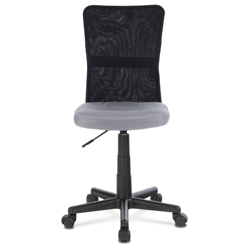 Autronic - kancelárska stolička, sivá mesh, plastový kríž, sieťovina čierna - KA-2325 GREY