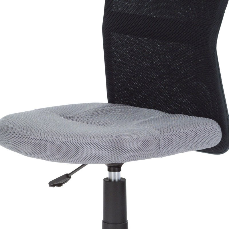 Autronic - kancelárska stolička, sivá mesh, plastový kríž, sieťovina čierna - KA-2325 GREY