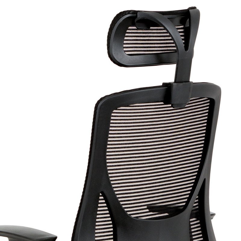 Autronic - kancelárska stolička, synchrónny mech., čierna MESH, plast. Kríž - KA-A186 BK