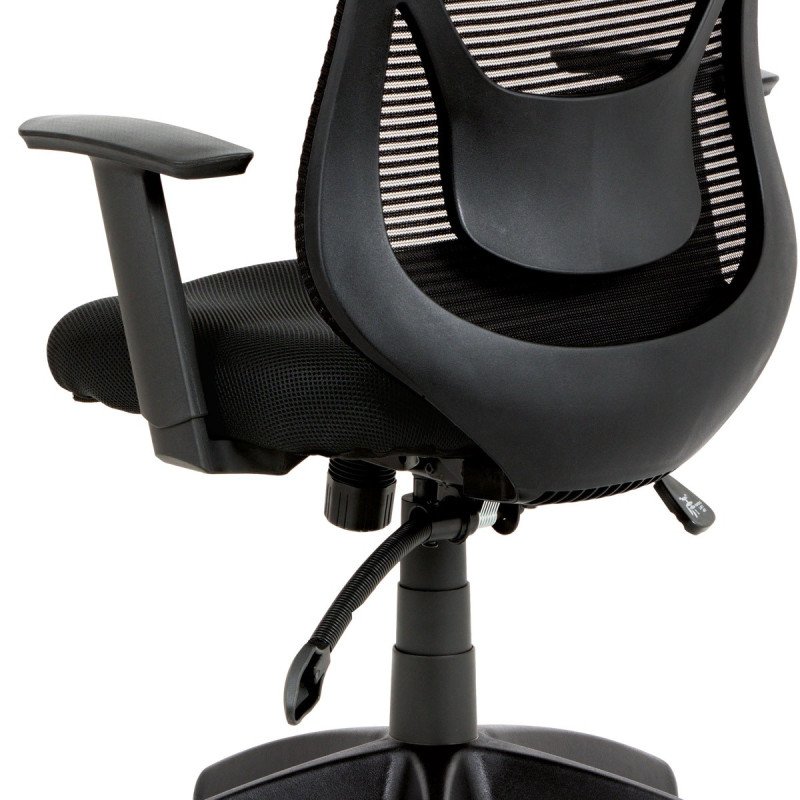 Autronic - kancelárska stolička, synchrónny mech., čierna MESH, plast. Kríž - KA-A186 BK
