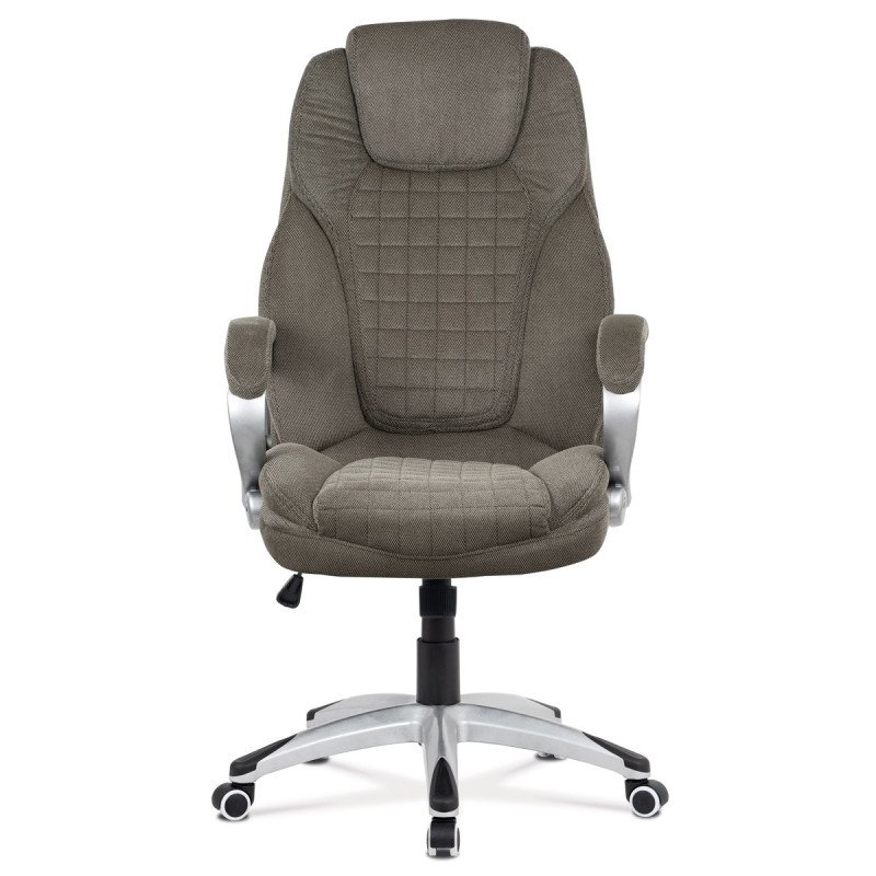 Autronic - kancelárske kreslo, látka sivohnedá s prešitím - KA-G196 GREY2