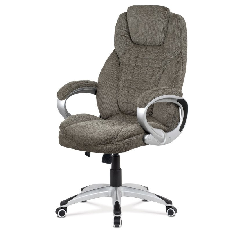 Autronic - kancelárske kreslo, látka sivohnedá s prešitím - KA-G196 GREY2