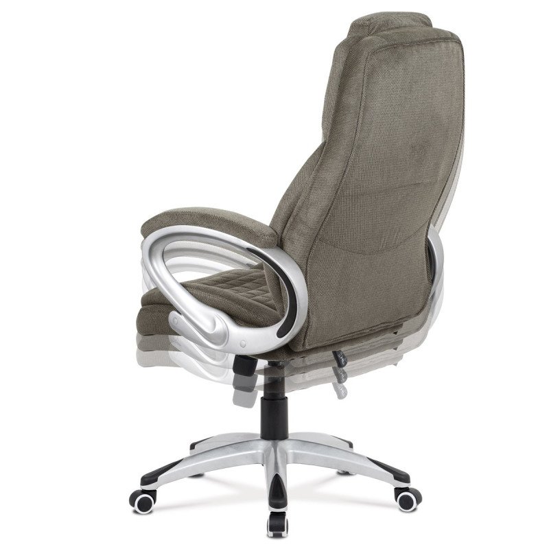 Autronic - kancelárske kreslo, látka sivohnedá s prešitím - KA-G196 GREY2