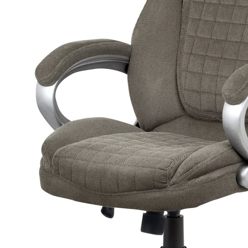 Autronic - kancelárske kreslo, látka sivohnedá s prešitím - KA-G196 GREY2