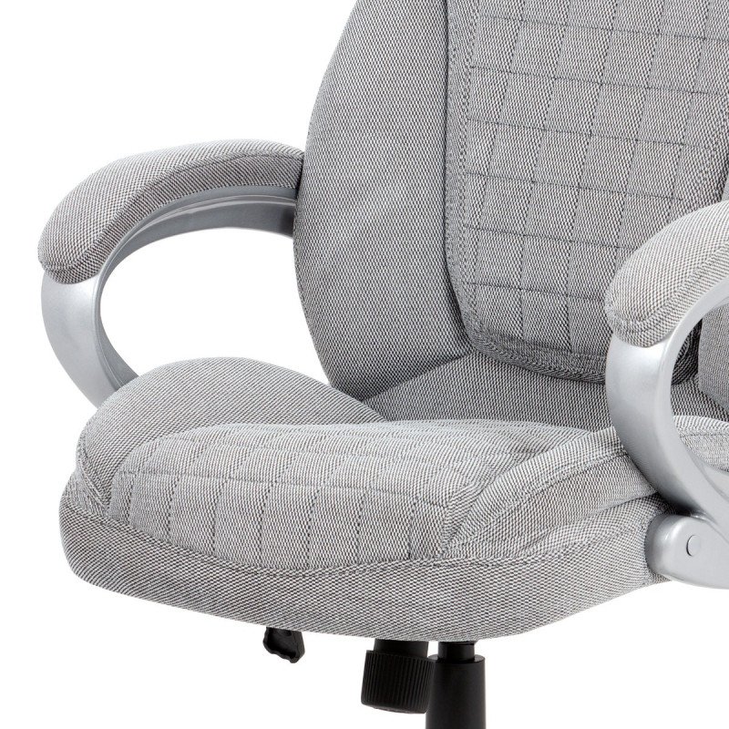 Autronic - kancelárske kreslo, látka sivá s prešitím - KA-G196 SIL2