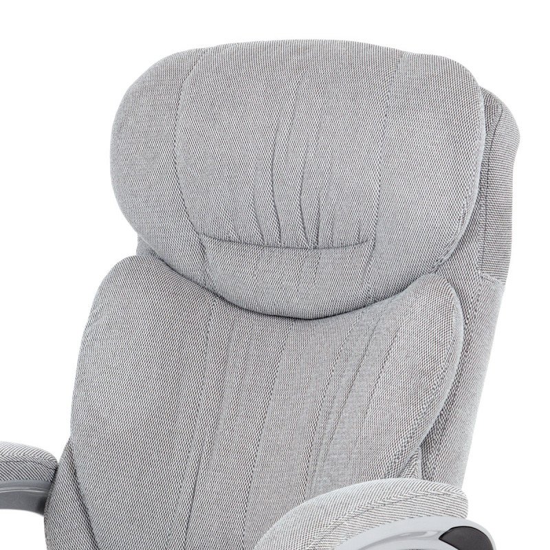 Autronic - kancelárske kreslo, látka sivá kríž strieborný plast hojdací mechanizmus - KA-G198 SIL2