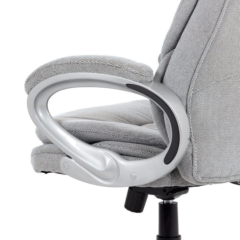 Autronic - kancelárske kreslo, látka sivá kríž strieborný plast hojdací mechanizmus - KA-G198 SIL2