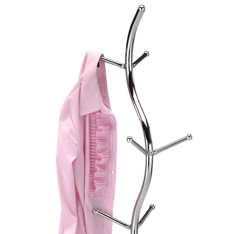 Autronic - Vešiak stojanový, výška 181 cm, kovová chrómovaná konštrukcia, nosnosť 10 kg - 80003-09 CR