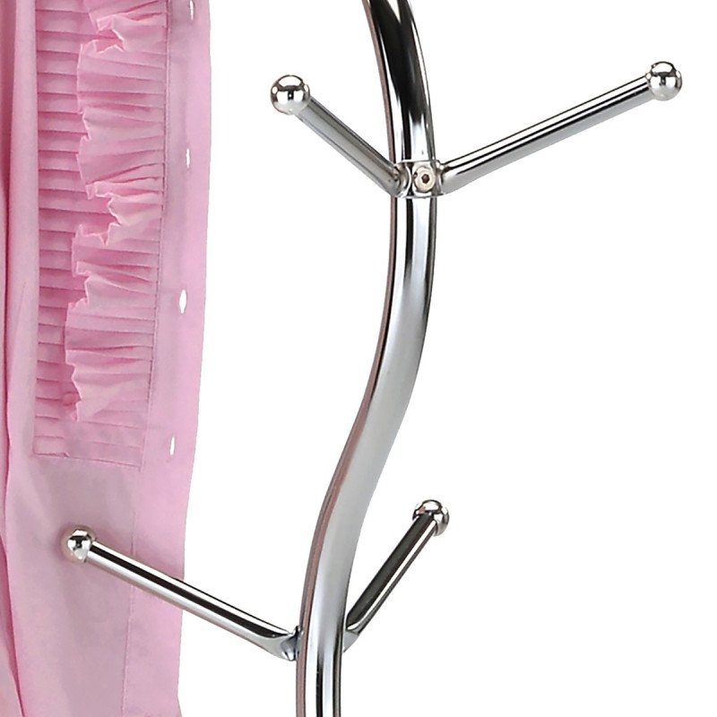 Autronic - Vešiak stojanový, výška 181 cm, kovová chrómovaná konštrukcia, nosnosť 10 kg - 80003-09 CR