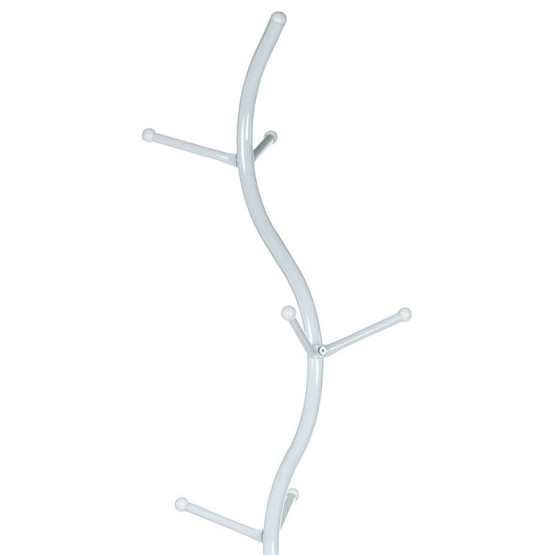 Autronic - Vešiak stojanový, výška 181 cm, kovová konštrukcia, biely matný lak, nosnosť 10 kg - 80003-09 WT