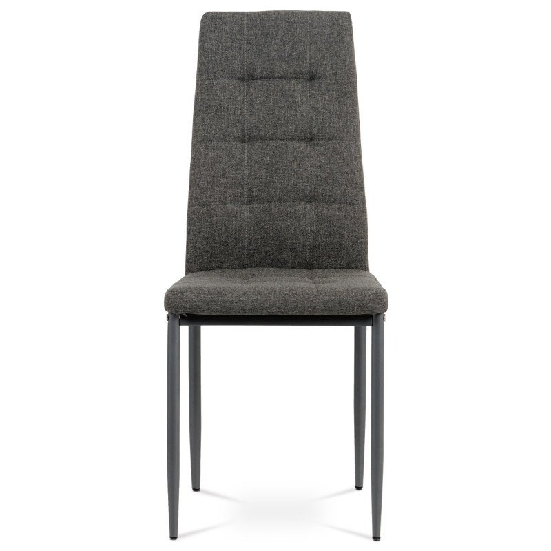 Autronic - Jedálenská stolička, poťah sivá látka, kov antracitový matný lak - DCL-397 GREY2