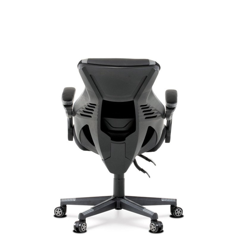 Autronic - Herné kreslo, sivá, čierna ekokoža a čierna látka a sieťovina MESH, PCA mech - KA-Y213 GREY