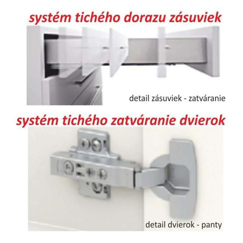 Kuchynská zostava, biela/dub sonoma, LINE