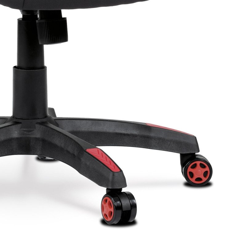 Autronic - Herné a kancelárské kreslo E-racer, poťah červená a čierna látka, HM - KA-G408 RED