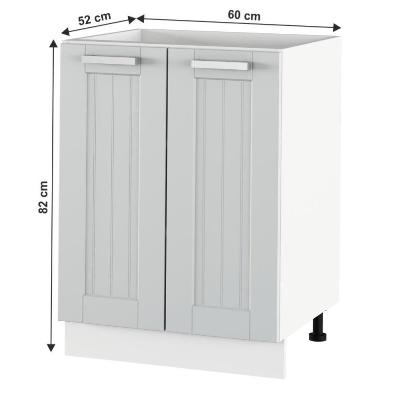 Kondela Spodná skrinka, svetlosivá/biela, JULIA TYP 56