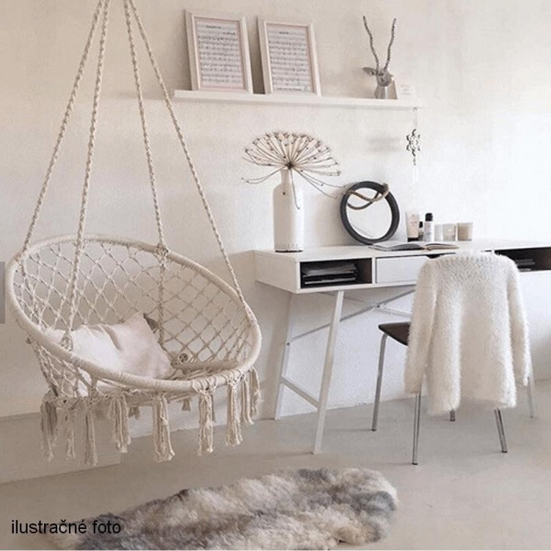 Kondela Závesné kreslo, biela, AMADO 2 NEW