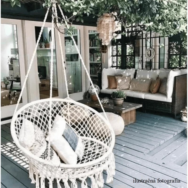 Kondela Závesné kreslo, biela, AMADO 2 NEW