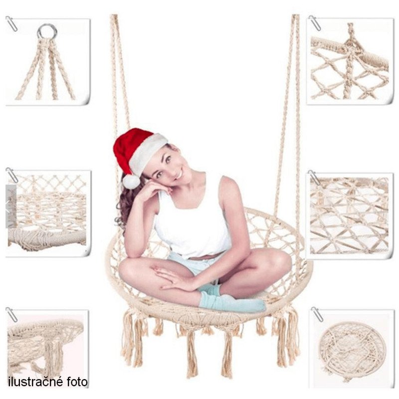 Kondela Závesné kreslo, biela, AMADO 2 NEW