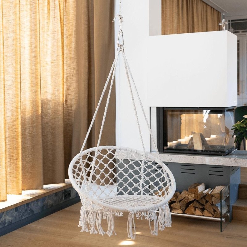 Kondela Závesné kreslo, biela, AMADO 2 NEW