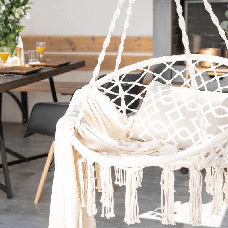 Kondela Závesné kreslo, biela, AMADO 2 NEW