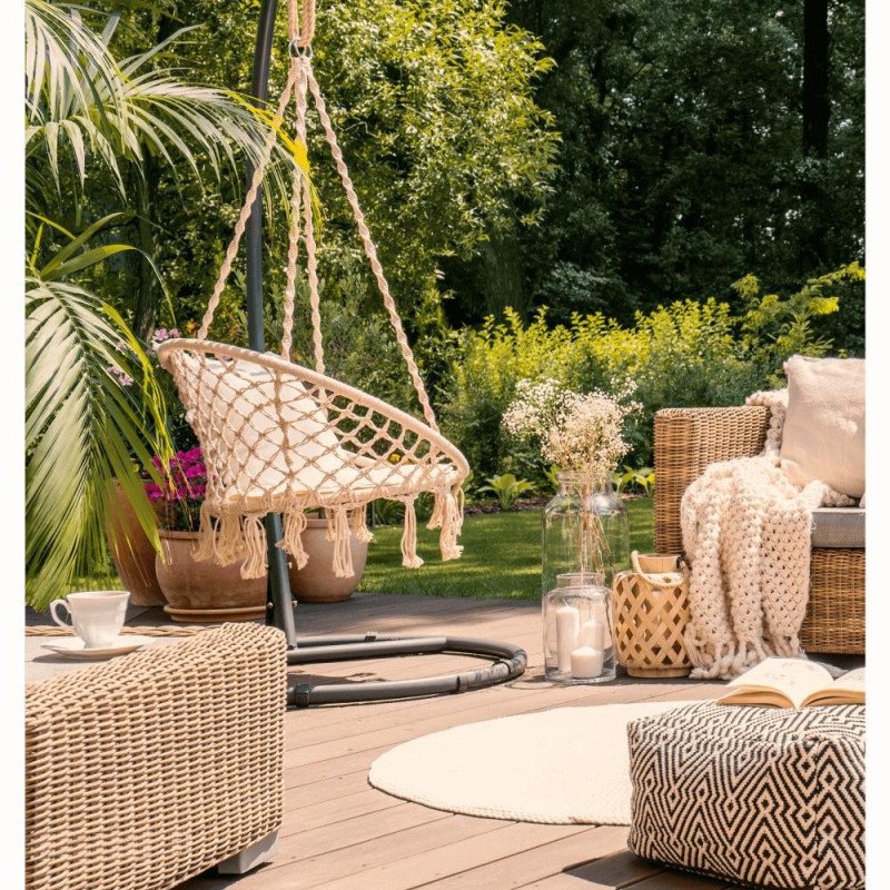 Kondela Závesné kreslo, biela, AMADO 2 NEW